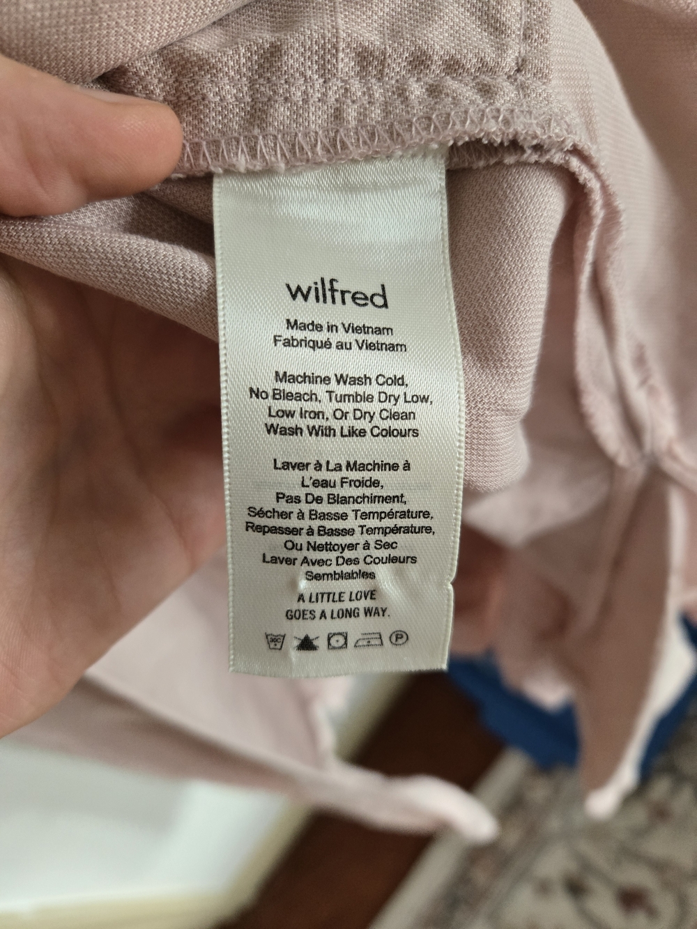 Wilfred Linen Dusty Rose Midi Wrap Dress - Picture 6 of 7